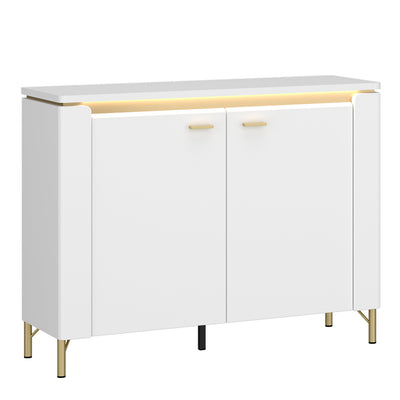Lazio Sideboard 2 Door in Alpine White/White Gloss – FTG
