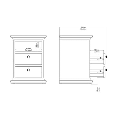 Paris Wardrobe with 4 Doors and 2 Drawers in Matt Grey – FTG, view 12