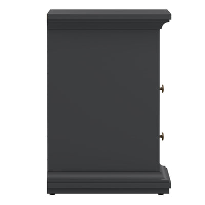 Paris Bedside 2 Drawers in Matt Grey – FTG, view 4