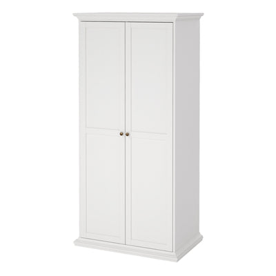 Paris Wardrobe with 2 Doors in White – FTG, view 3