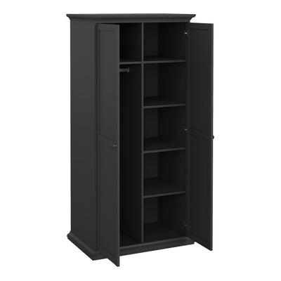 Paris Wardrobe with 2 Doors in Matt Grey – FTG, view 5