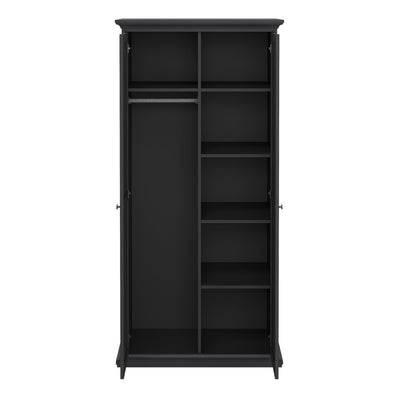 Paris Wardrobe with 2 Doors in Matt Grey – FTG, view 6