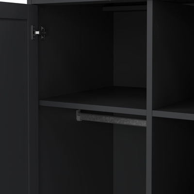 Paris Wardrobe with 2 Doors in Matt Grey – FTG, view 9