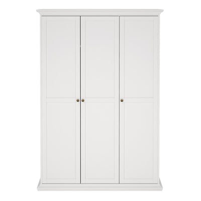 Paris Wardrobe with 3 Doors in White – FTG, view 2