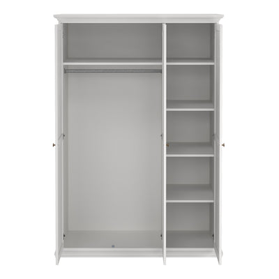 Paris Wardrobe with 3 Doors in White – FTG, view 6