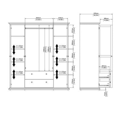 Paris TV-unit 2 frame Doors in Matt Grey – FTG, view 11
