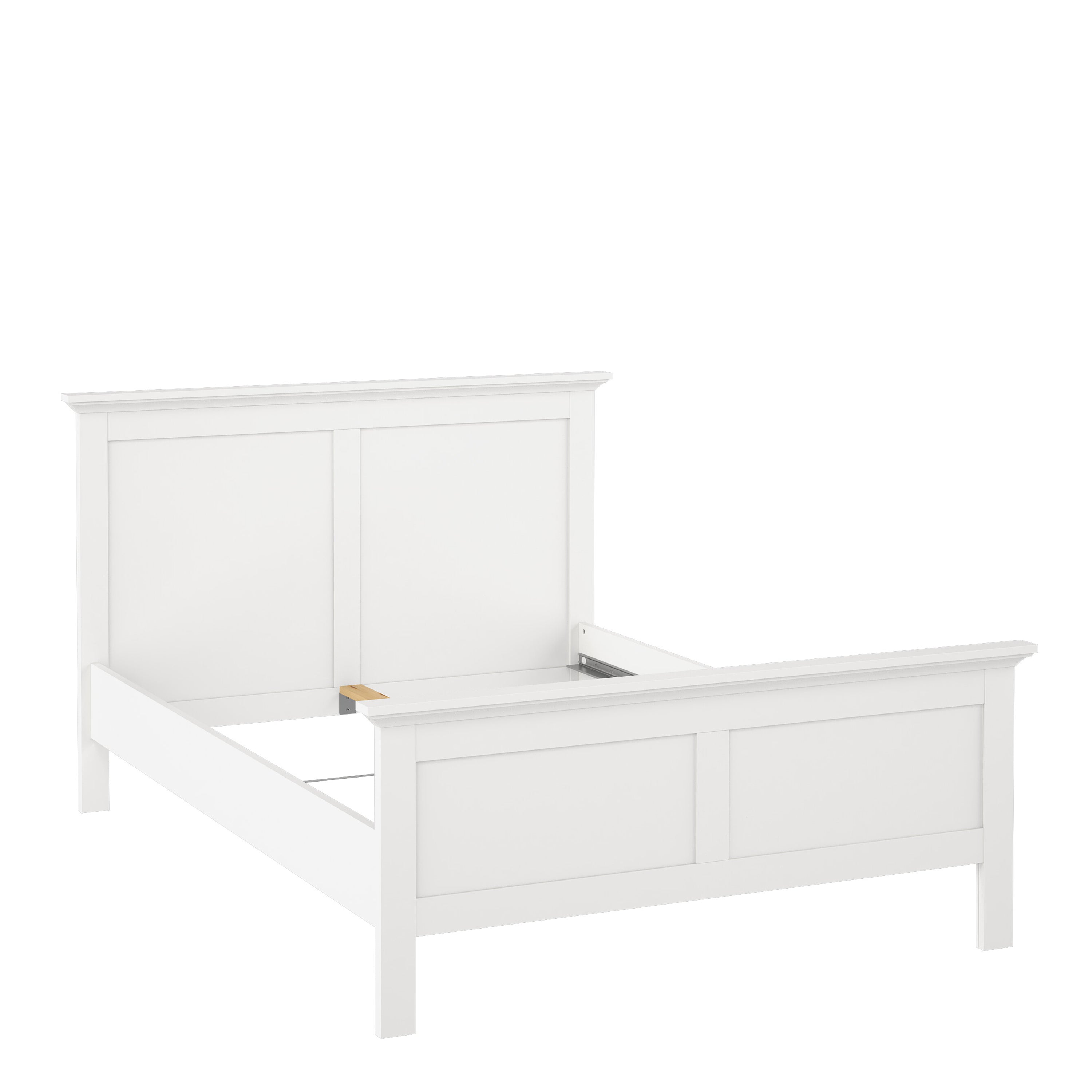Paris Double Bed (140 x 200) in White – FTG, view 2