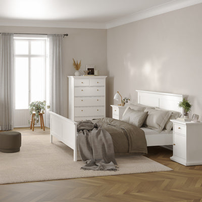 Paris Double Bed (140 x 200) in White – FTG, view 8