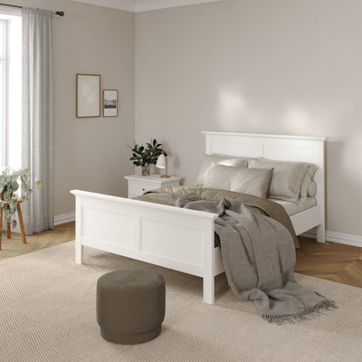 Paris Double Bed (140 x 200) in White – FTG, view 9