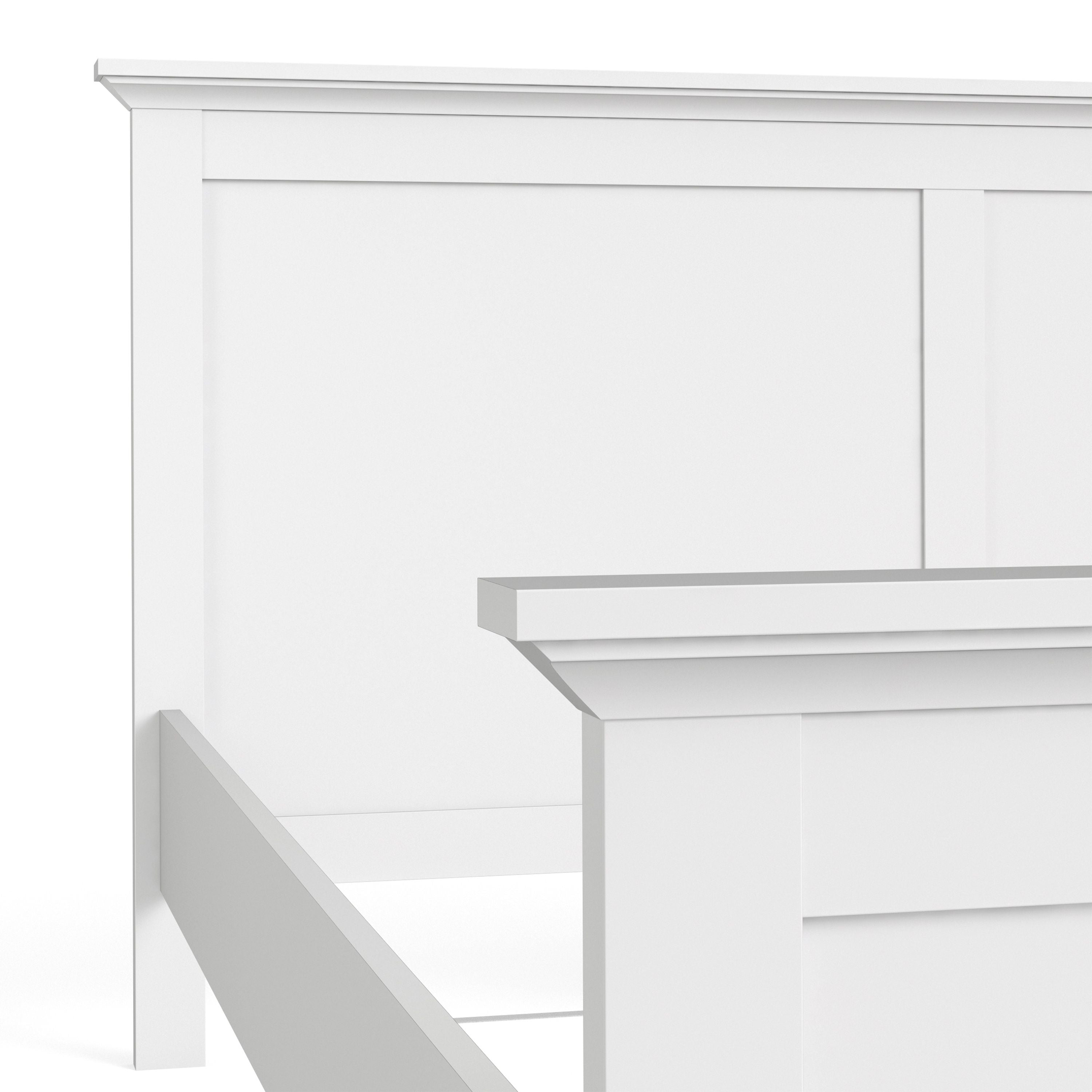 Paris Super King Bed (180 x 200) in White – FTG, view 10