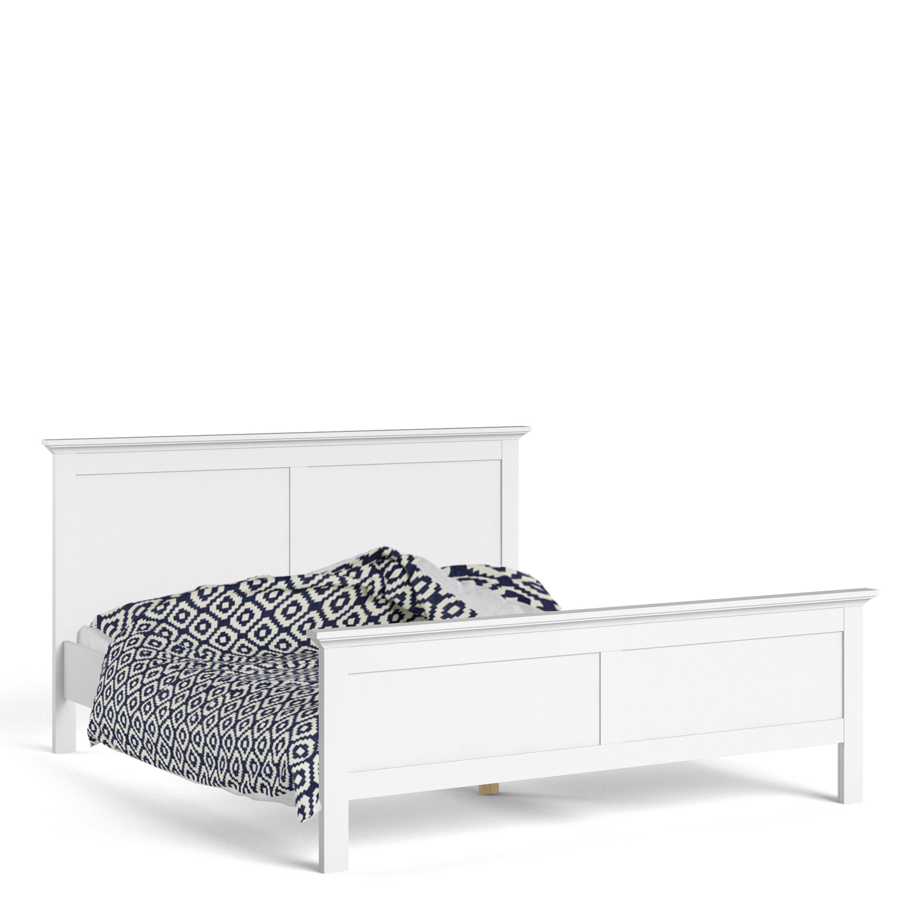 Paris Super King Bed (180 x 200) in White – FTG