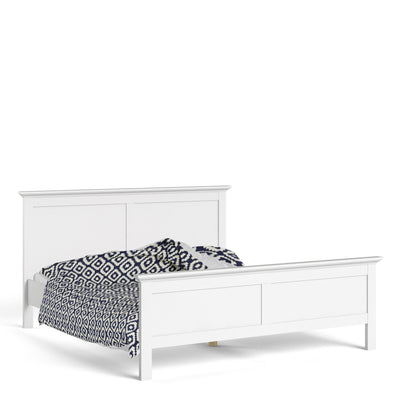 Paris Super King Bed (180 x 200) in White – FTG