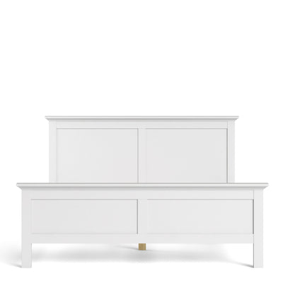 Paris Super King Bed (180 x 200) in White – FTG, view 4