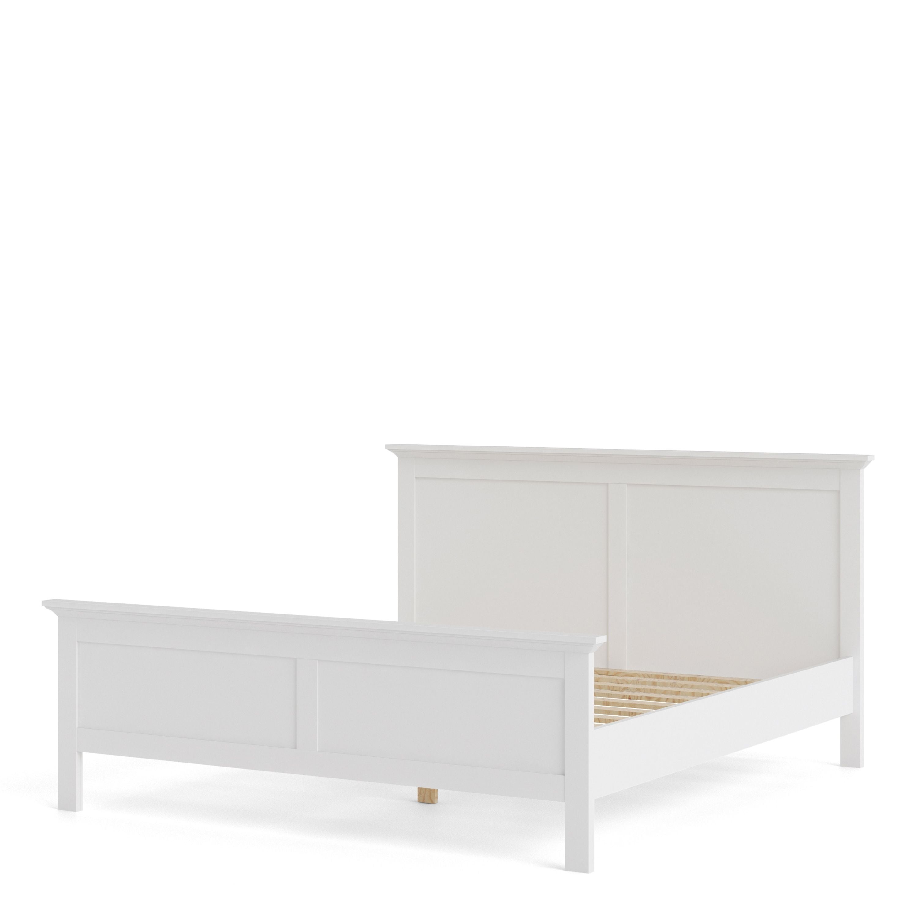 Paris Super King Bed (180 x 200) in White – FTG, view 2