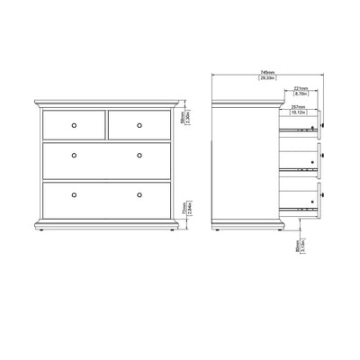 Paris Double Bed (140 x 200) in White – FTG, view 14