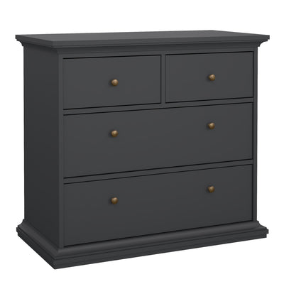 Paris Chest of 4 Drawers in Matt Grey – FTG