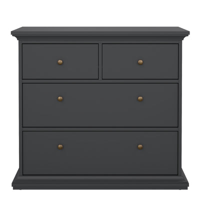 Paris Chest of 4 Drawers in Matt Grey – FTG, view 2