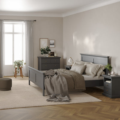 Paris Chest of 4 Drawers in Matt Grey – FTG, view 6