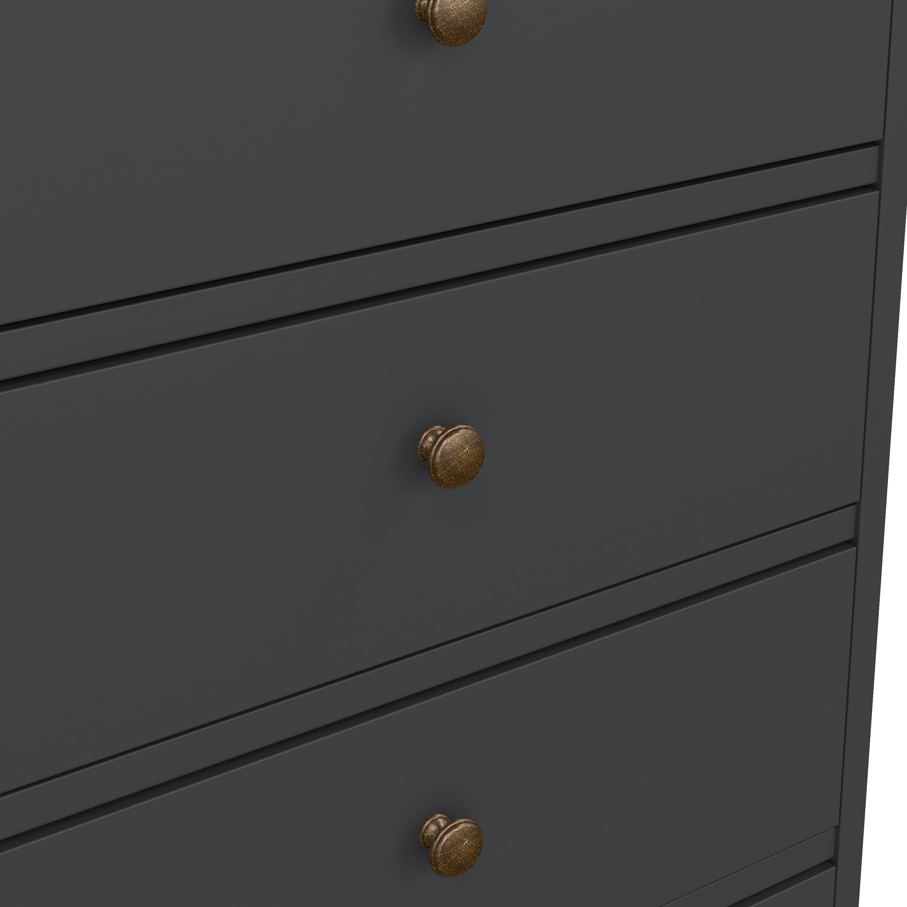 Paris Chest 5 Drawers in Matt Grey – FTG, view 9