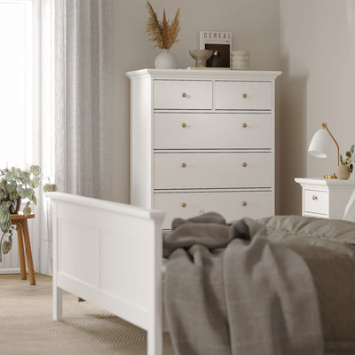 Paris Chest of 6 Drawers in White – FTG, view 7