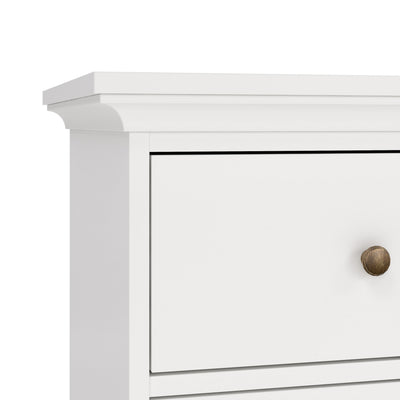 Paris Chest of 6 Drawers in White – FTG, view 9