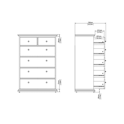 Paris Nightstand 1 Door + 1 Drawer in Matt Grey – FTG, view 14