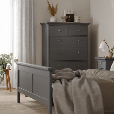 Paris Chest of 6 Drawers in Matt Grey – FTG, view 8