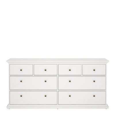 Paris Chest of 8 Drawers in White – FTG, view 2