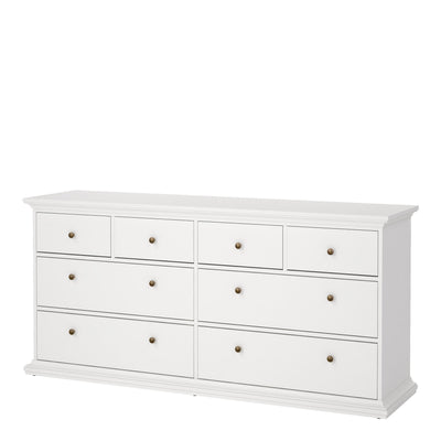 Paris Chest of 8 Drawers in White – FTG, view 3