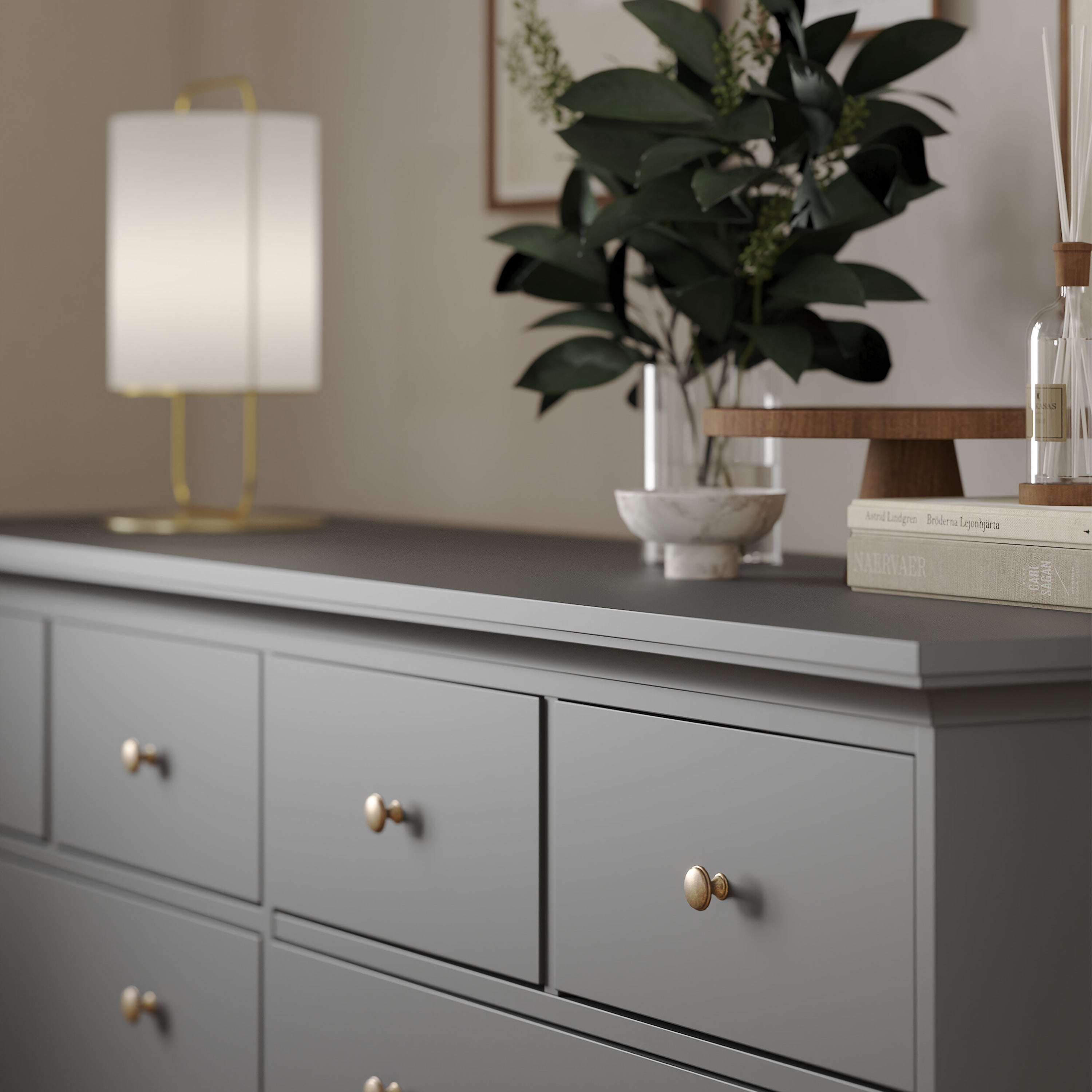 Paris Chest of 8 Drawers in Matt Grey – FTG, view 8