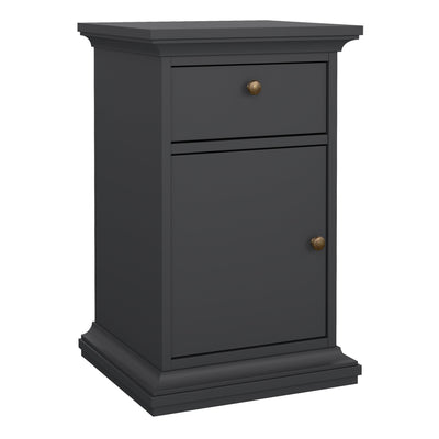 Paris Nightstand 1 Door + 1 Drawer in Matt Grey – FTG