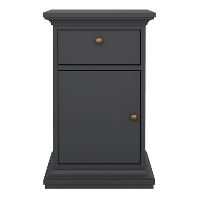Paris Nightstand 1 Door + 1 Drawer in Matt Grey – FTG, view 2