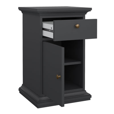 Paris Nightstand 1 Door + 1 Drawer in Matt Grey – FTG, view 5