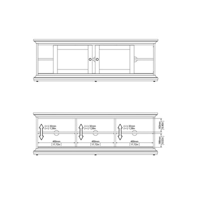 Paris China cabinet in White – FTG, view 11