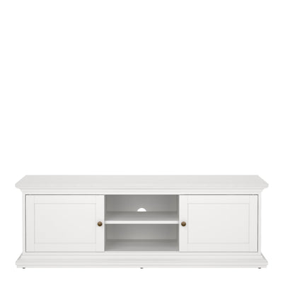 Paris TV-unit 2 frame Doors in White – FTG, view 2
