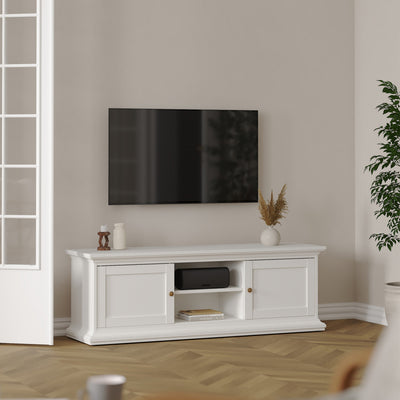 Paris TV-unit 2 frame Doors in White – FTG, view 7