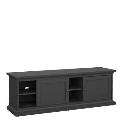 Paris TV-unit 2 frame Doors in Matt Grey – FTG, view 3