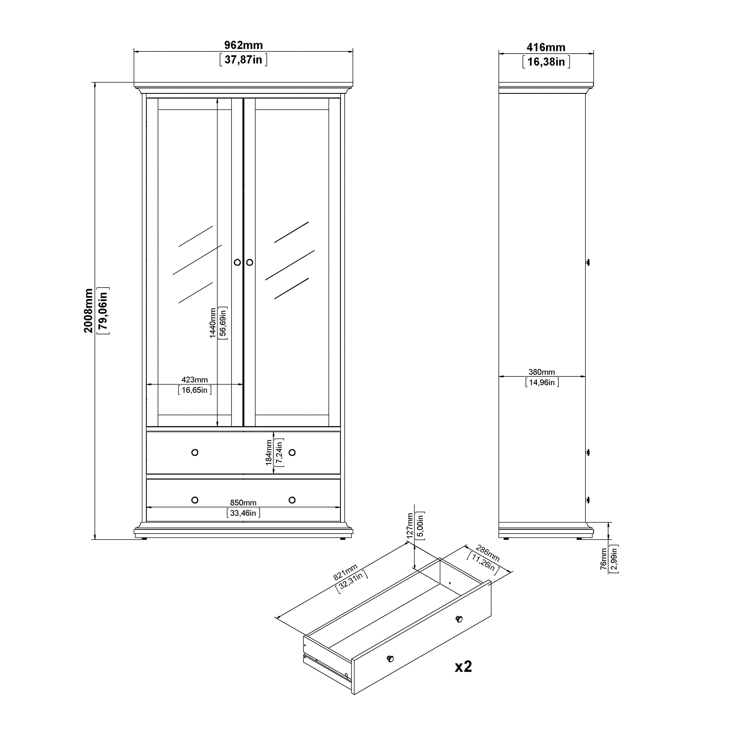 Paris Tall Bookcase in White – FTG, view 10