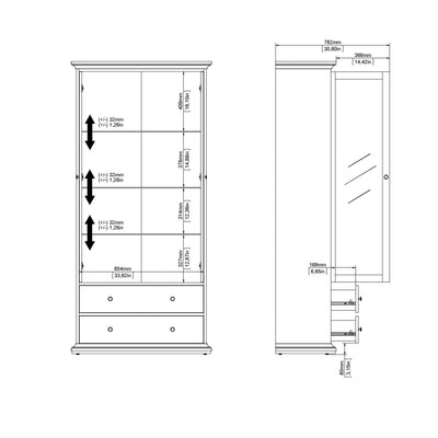 Paris Tall Bookcase in White – FTG, view 11