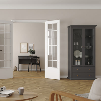 Paris China cabinet in Matt Grey – FTG, view 6