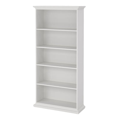 Paris Tall Bookcase in White – FTG, view 3