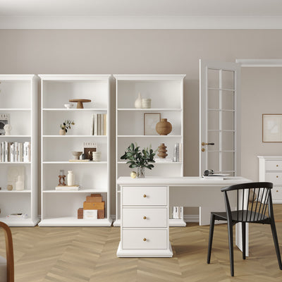 Paris Tall Bookcase in White – FTG, view 6