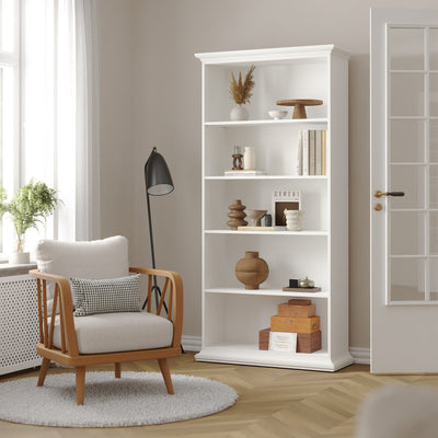 Paris Tall Bookcase in White – FTG, view 7