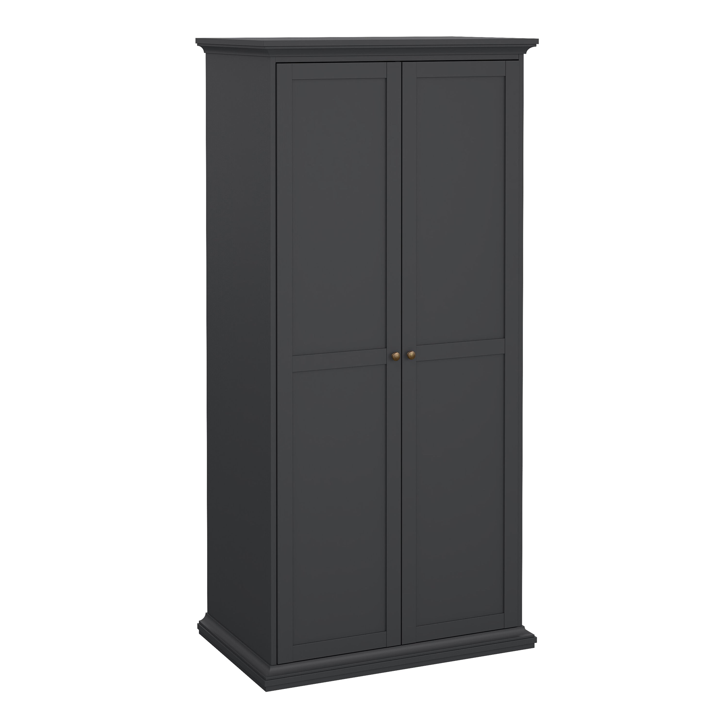 Paris Package - Bedside 2 Drawers + Chest of 4 Drawers + Wardrobe with 2 Doors Matt Grey – FTG, view 10