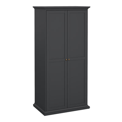 Paris Package - Bedside 2 Drawers + Chest of 4 Drawers + Wardrobe with 2 Doors Matt Grey – FTG, view 10