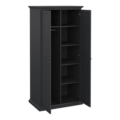 Paris Package - Bedside 2 Drawers + Chest of 4 Drawers + Wardrobe with 2 Doors Matt Grey – FTG, view 11