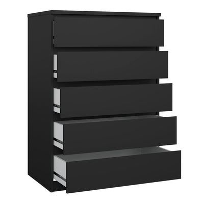 Naia Chest of 5 Drawers in Black Matt – FTG