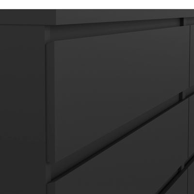 Naia Wide Chest of 6 Drawers (3+3) in Black Matt – FTG, view 8
