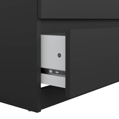 Naia Wide Chest of 6 Drawers (3+3) in Black Matt – FTG, view 9