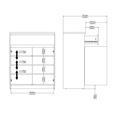 Naia Sideboard - 1 Drawer 2 Doors in Black Matt – FTG, view 8
